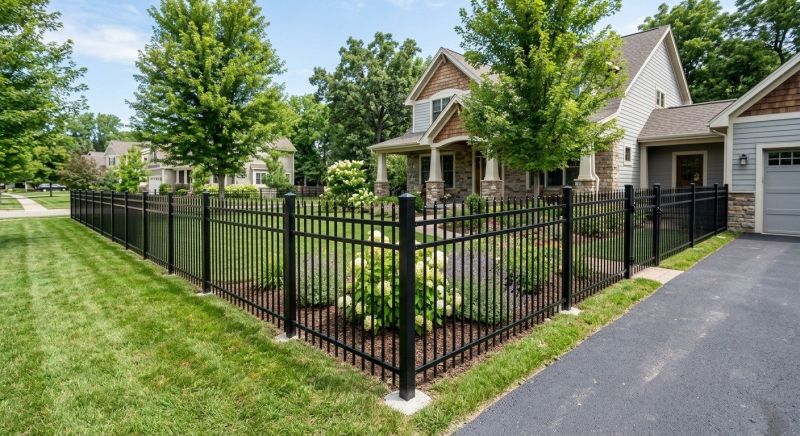 Black Metal Fence Installation in South Houston, TX
