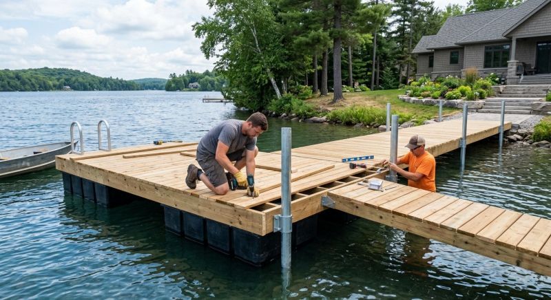Wood Dock Installation in Alpharetta, GA