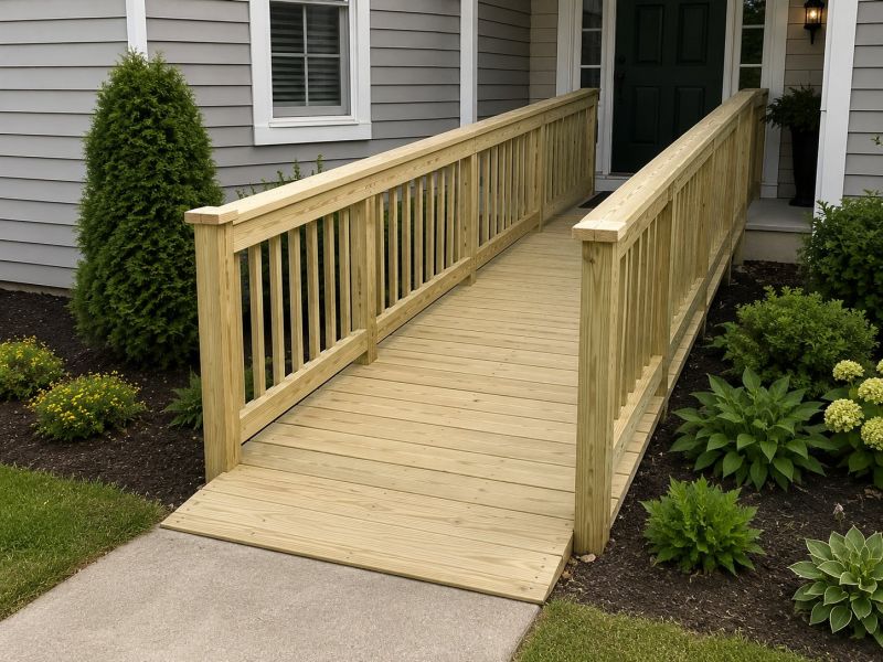Wood Ramp Installation in Kansas City, KS