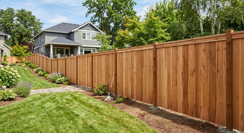 Wooden Dog Fence Installation in Roseville, CA
